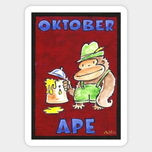 Oktober Ape on Red Sticker